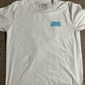 Cove White Tee with Gray Print
